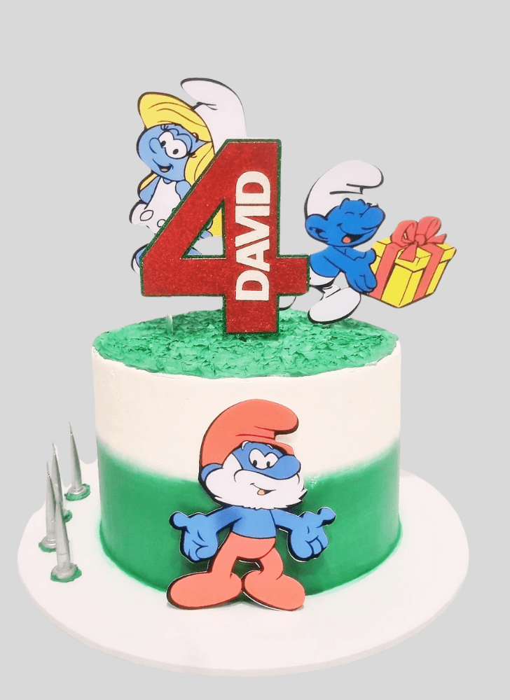Good Looking The Smurfs Cake