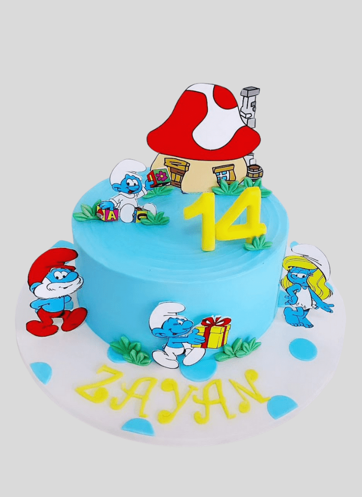 Lovely The Smurfs Cake Design