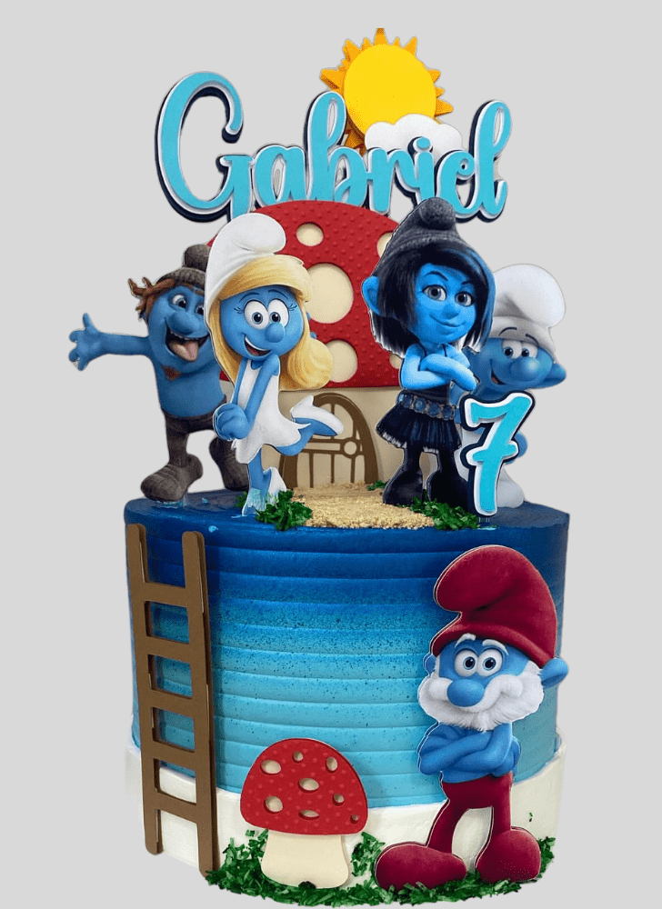 Marvelous The Smurfs Cake