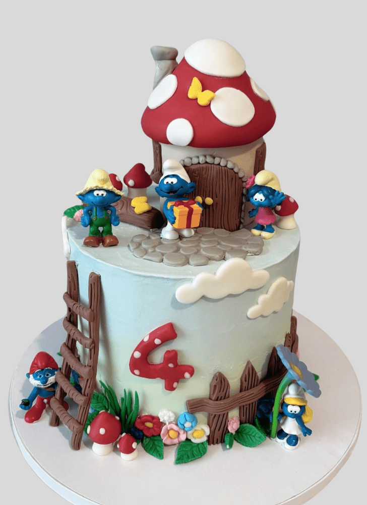 Mesmeric The Smurfs Cake