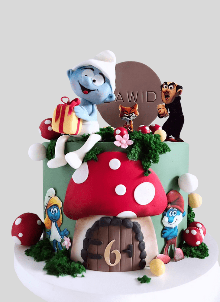 Slightly The Smurfs Cake