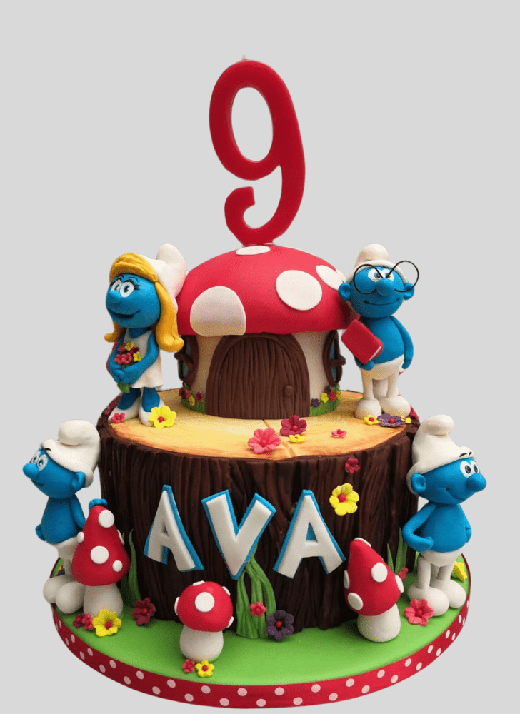 Wonderful The Smurfs Cake Design