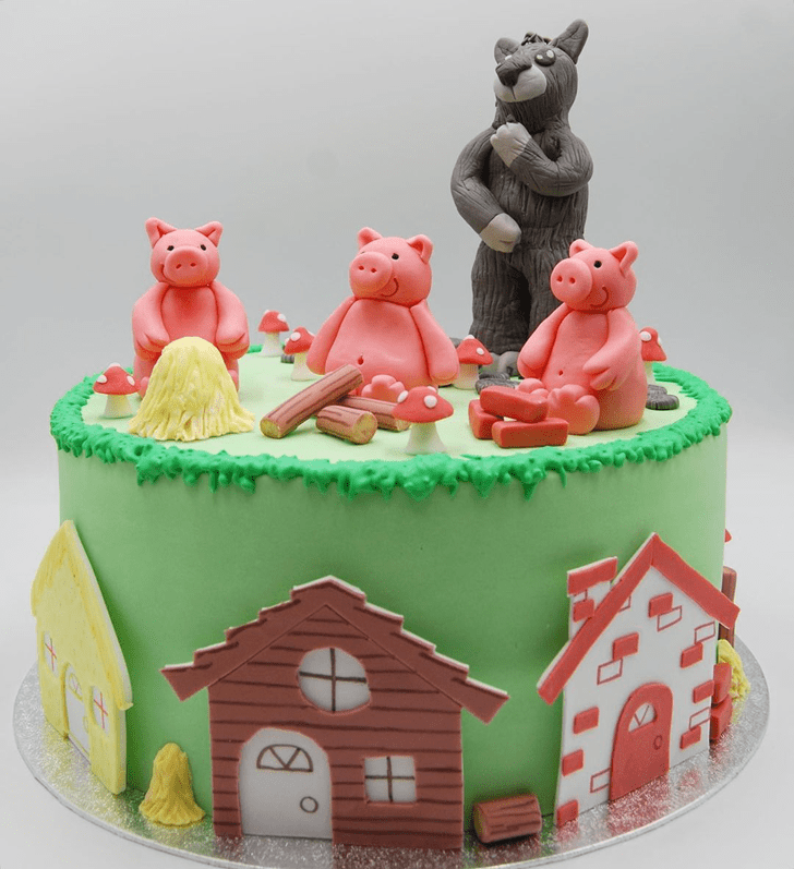 Captivating Three Little Pigs Cake