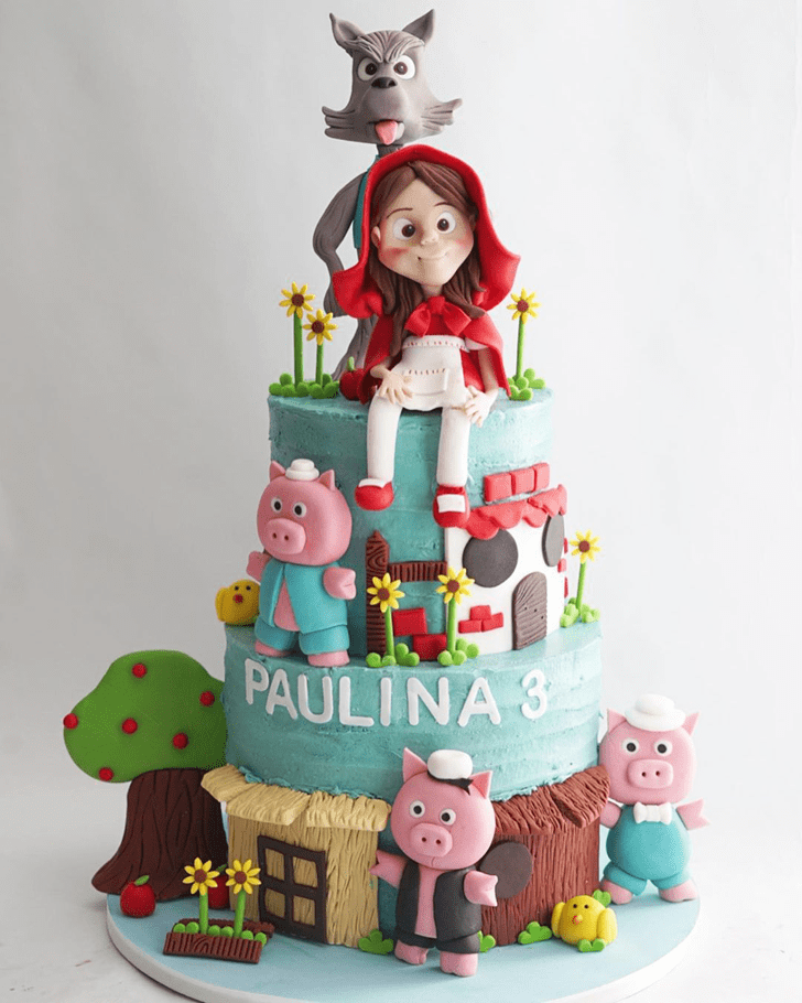 Magnetic Three Little Pigs Cake