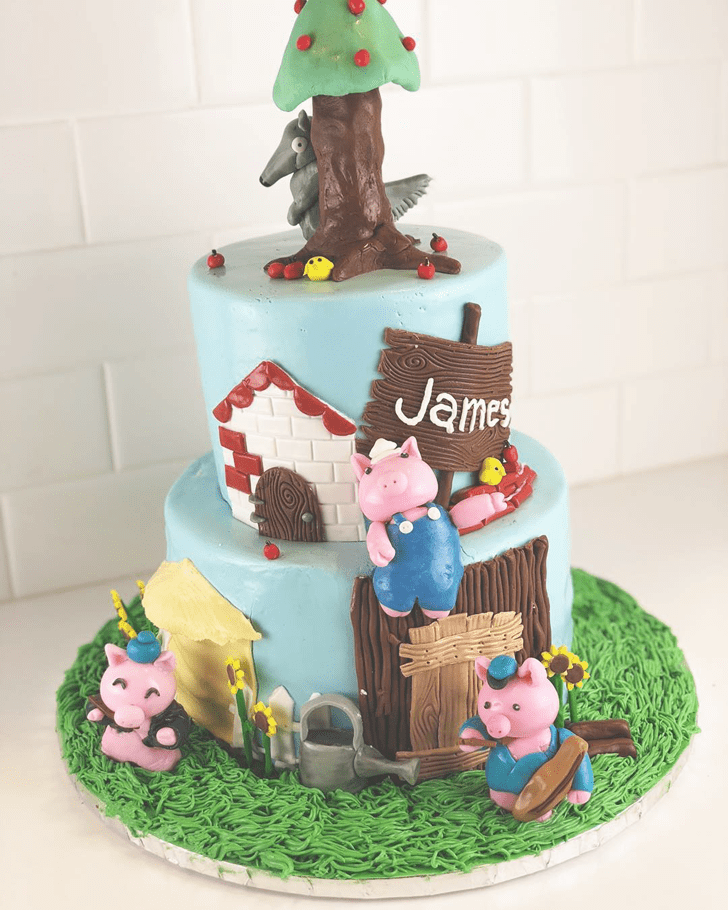 Magnificent Three Little Pigs Cake