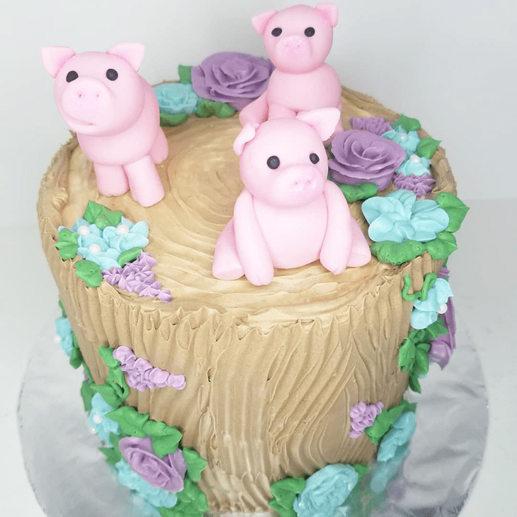 Slightly Three Little Pigs Cake