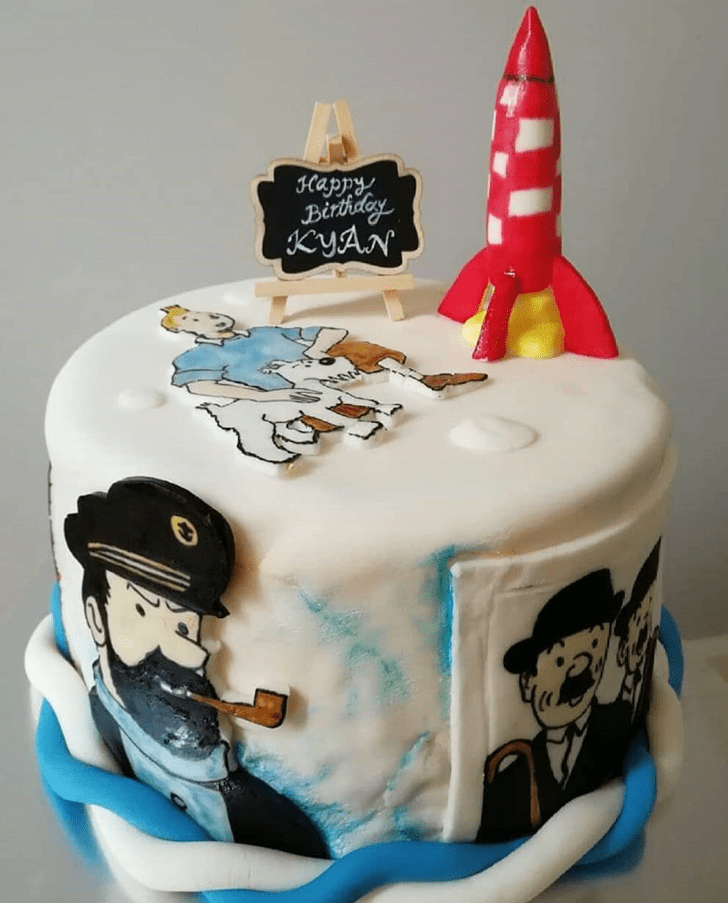 Admirable Tintin Cake Design