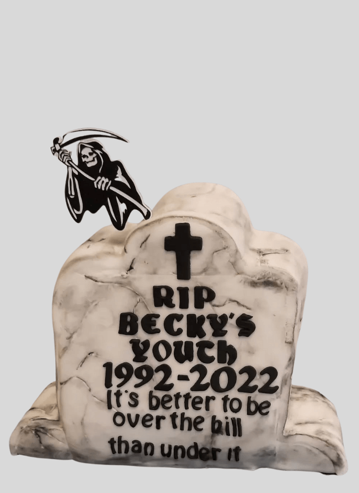 Appealing Tombstone Cake