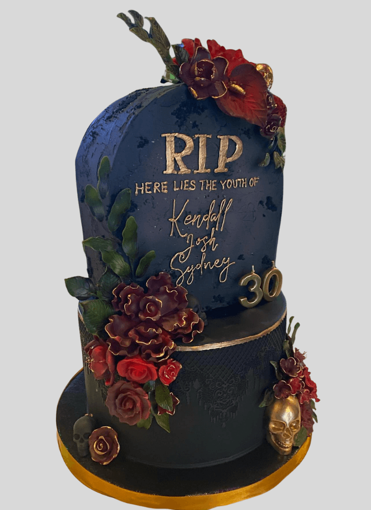 Shapely Tombstone Cake