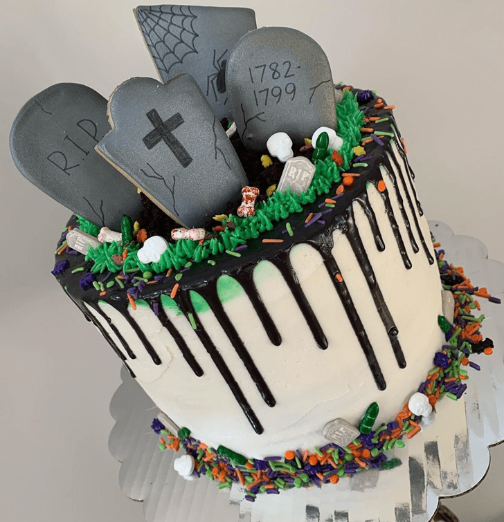 Shapely Tombstone Cake