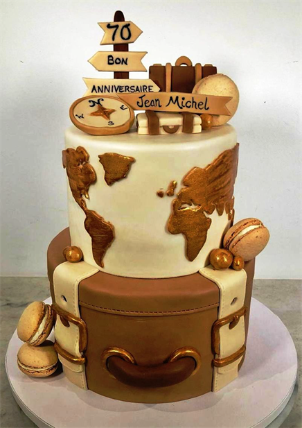 Wonderful Travel Cake Design