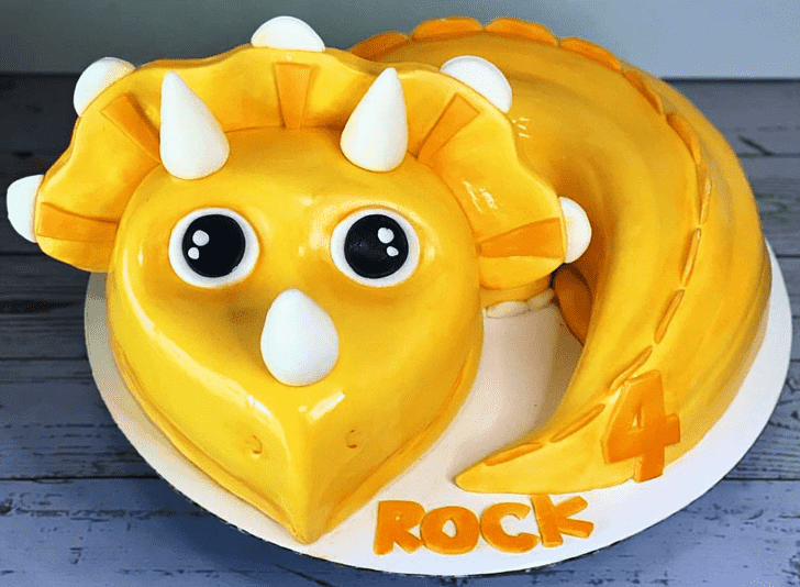 Charming Triceratops Cake