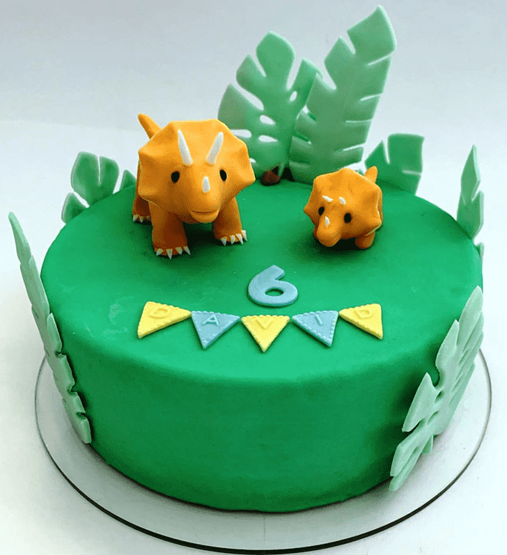 Resplendent Triceratops Cake