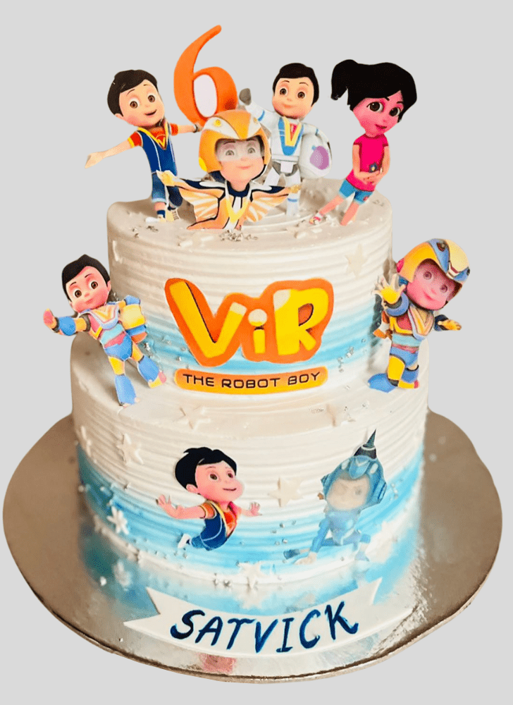 Delicate Vir The Robot Boy Cake