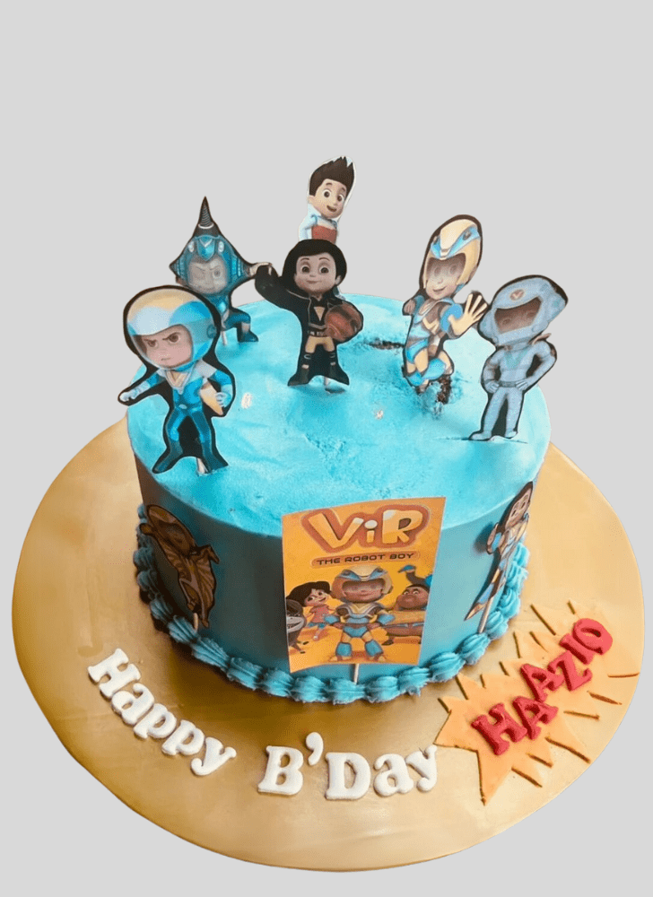 Graceful Vir The Robot Boy Cake