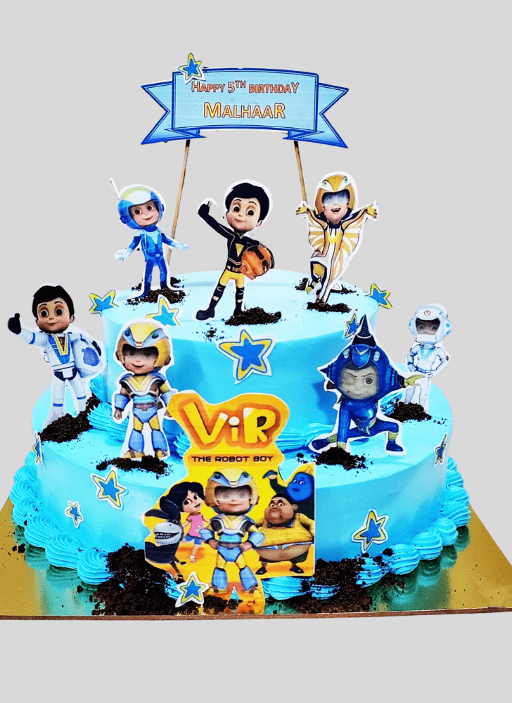 Handsome Vir The Robot Boy Cake