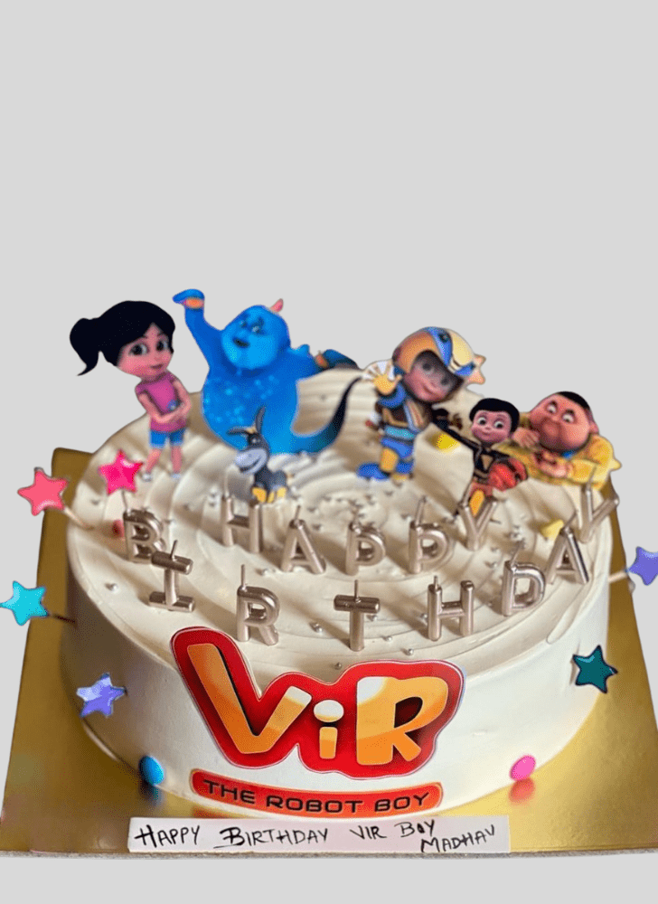 Magnetic Vir The Robot Boy Cake