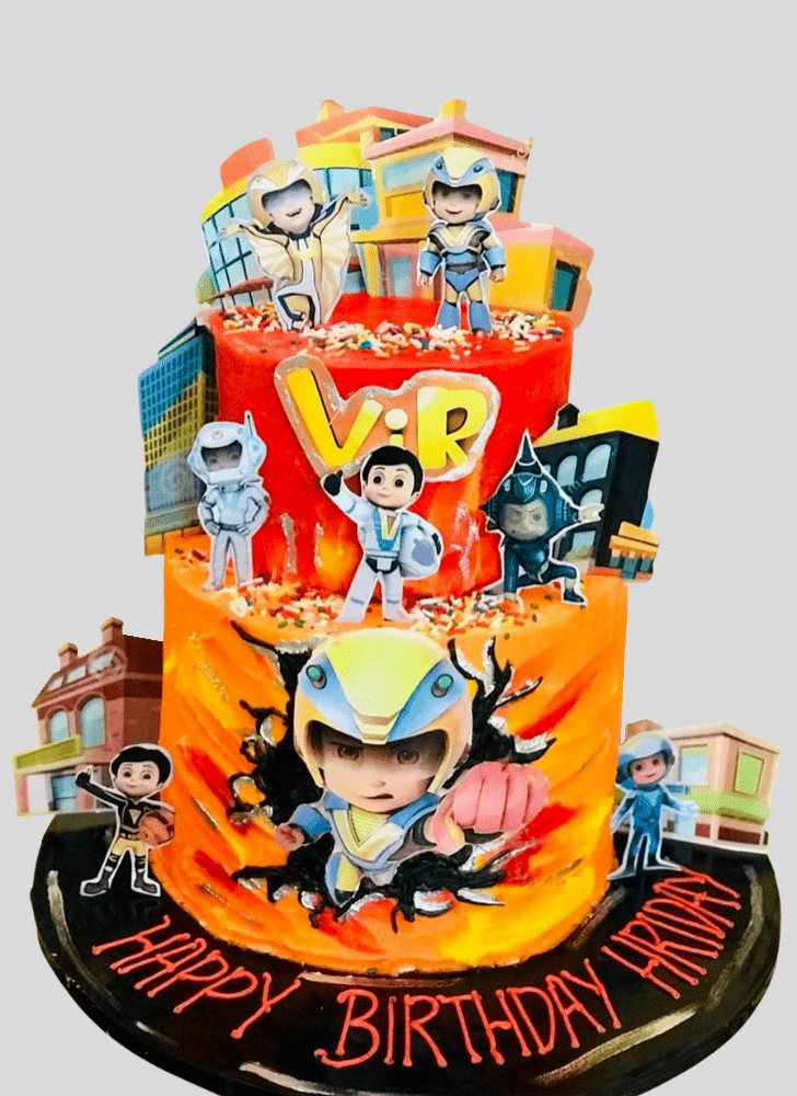 Pretty Vir The Robot Boy Cake