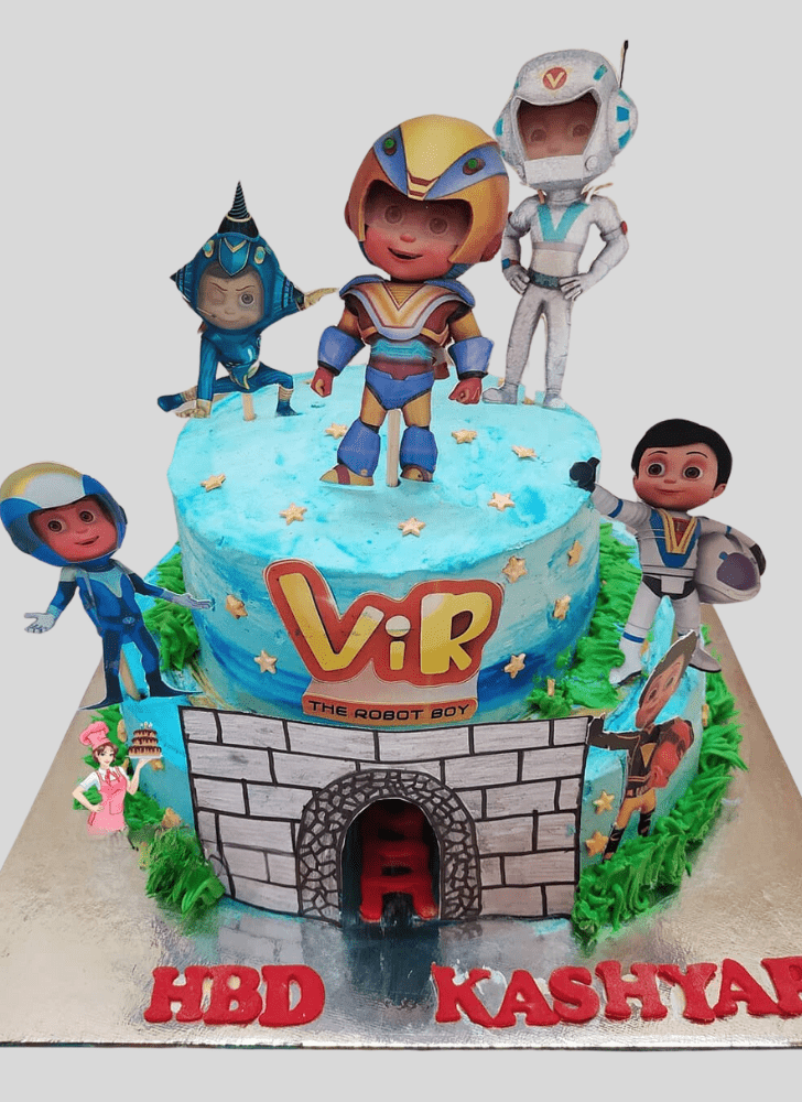 Wonderful Vir The Robot Boy Cake Design