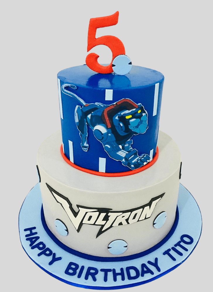 Pleasing Voltron Cake