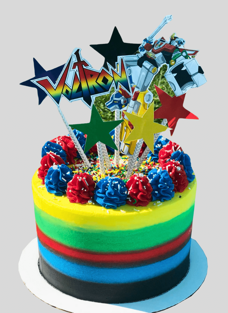 Wonderful Voltron Cake Design