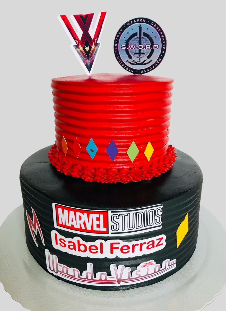 Charming WandaVision Cake