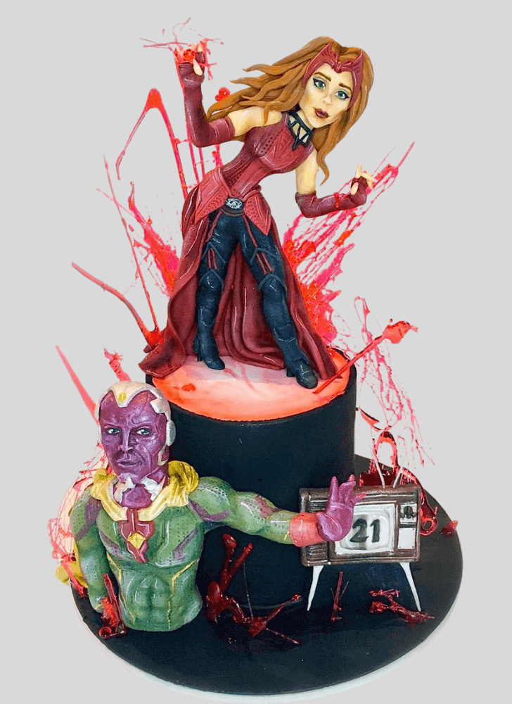 Cute WandaVision Cake