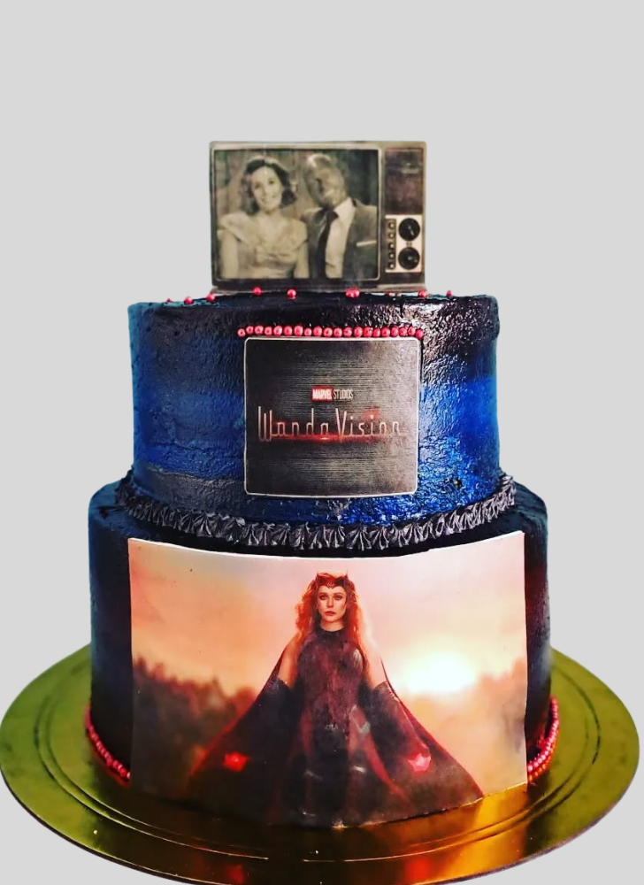 Delightful WandaVision Cake