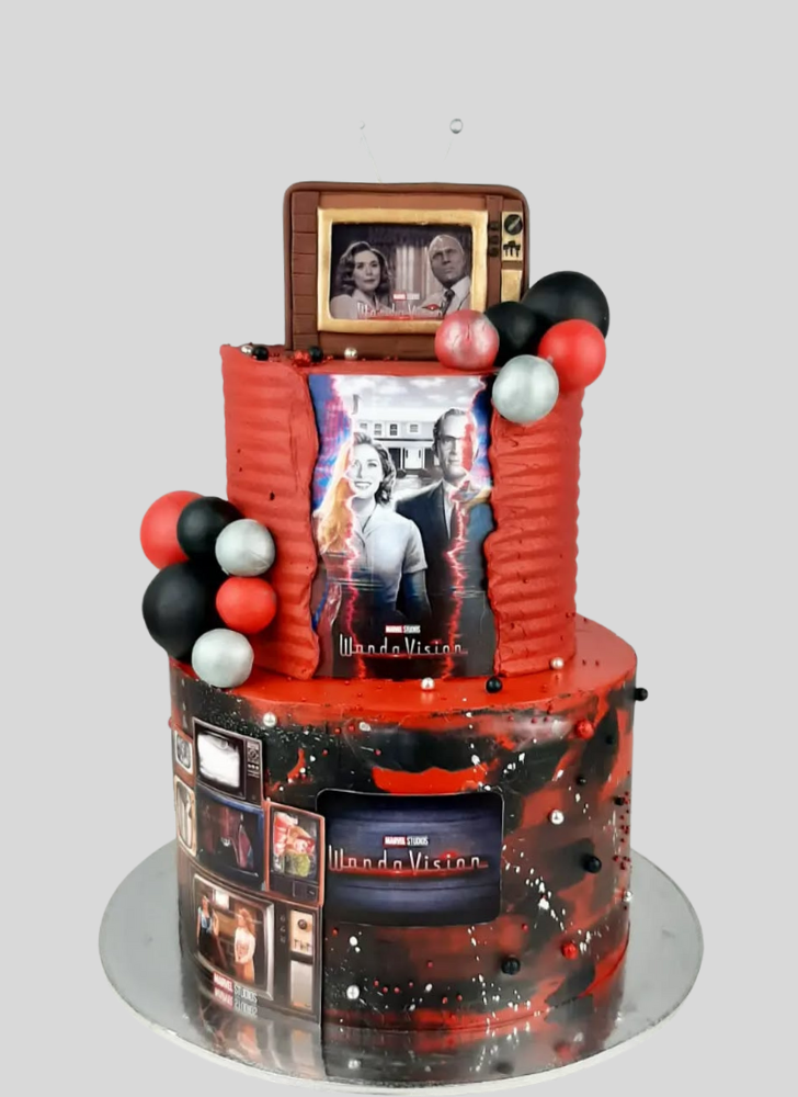 Graceful WandaVision Cake