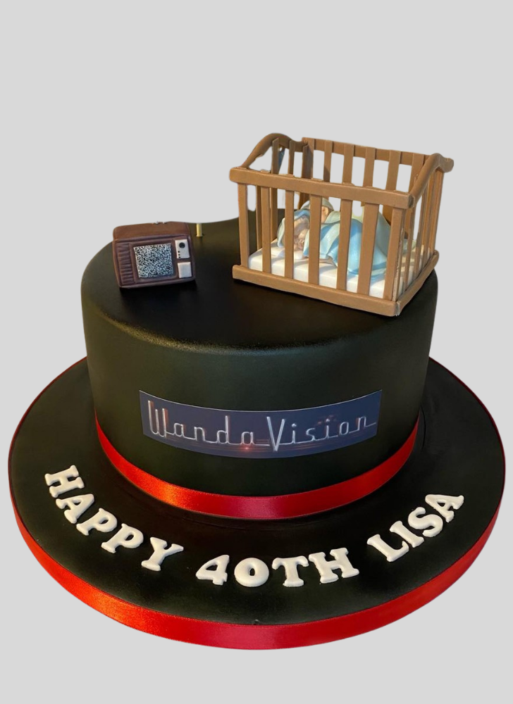 Pleasing WandaVision Cake