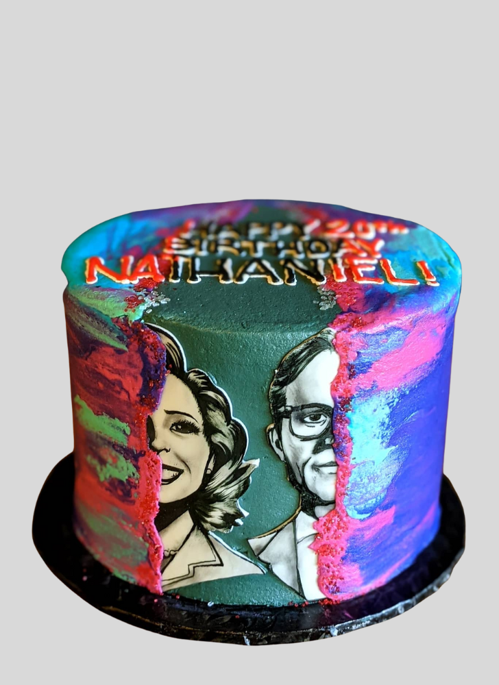 Refined WandaVision Cake