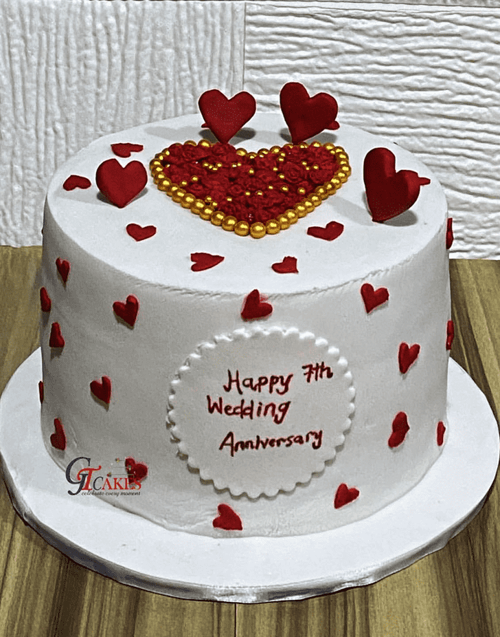 Bewitching Wedding Anniversary Cake