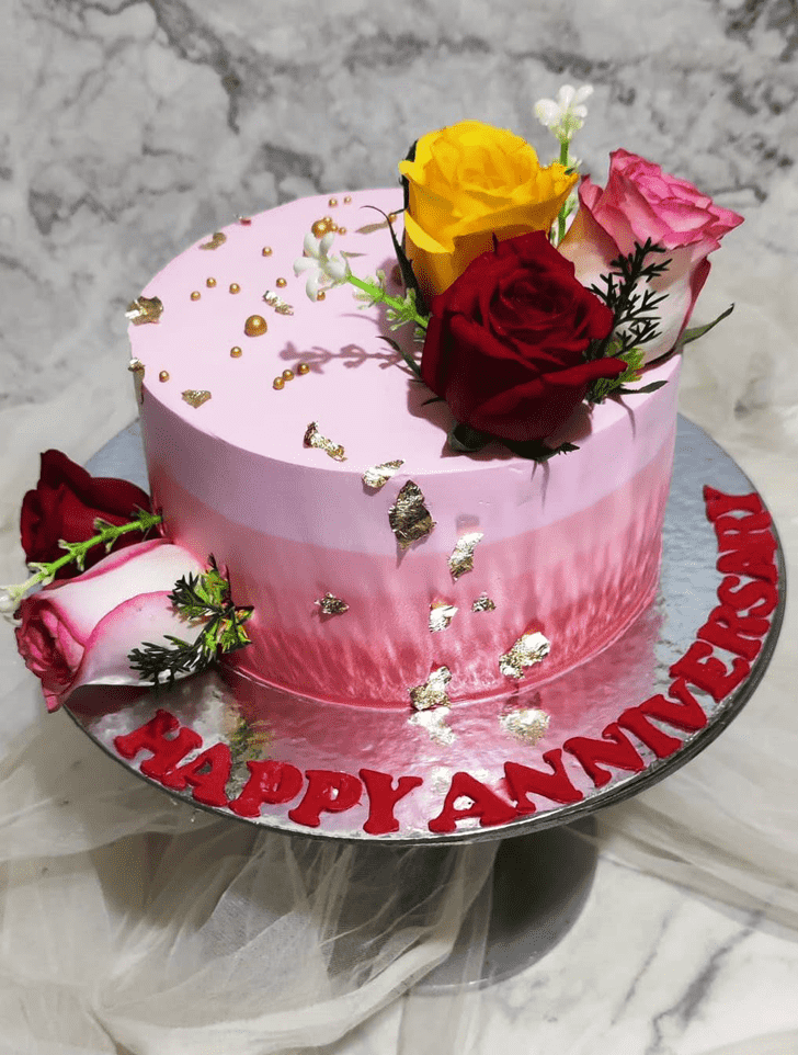 Fine Wedding Anniversary Cake
