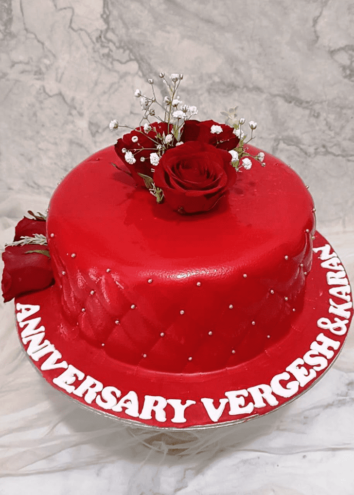 Handsome Wedding Anniversary Cake