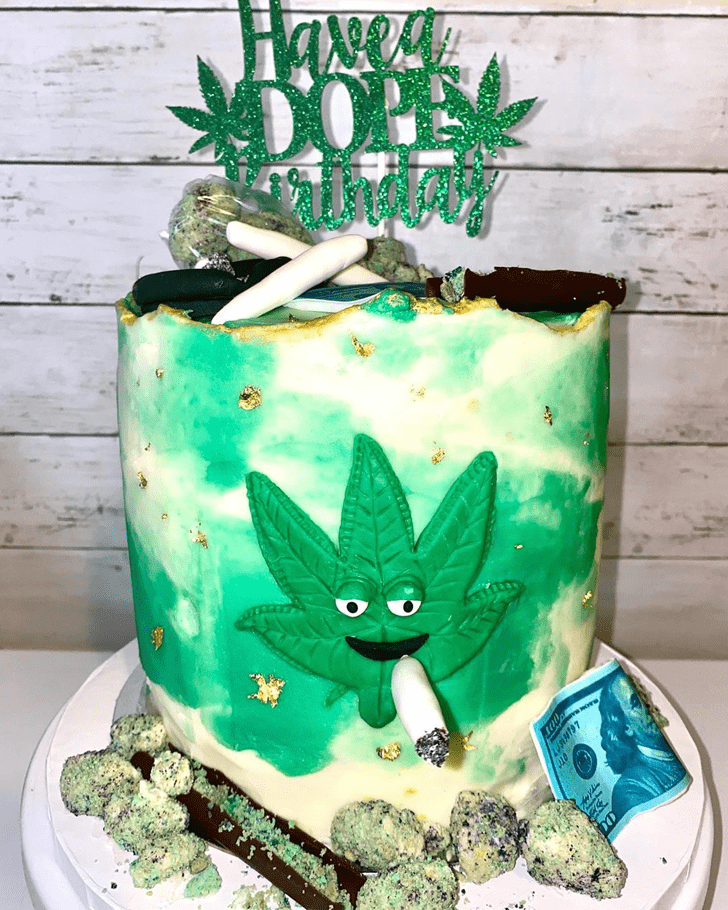 Lovely Weed Cake Design
