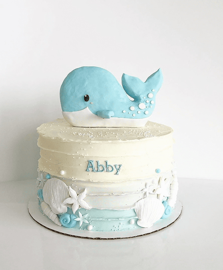 Cute Whale Cake