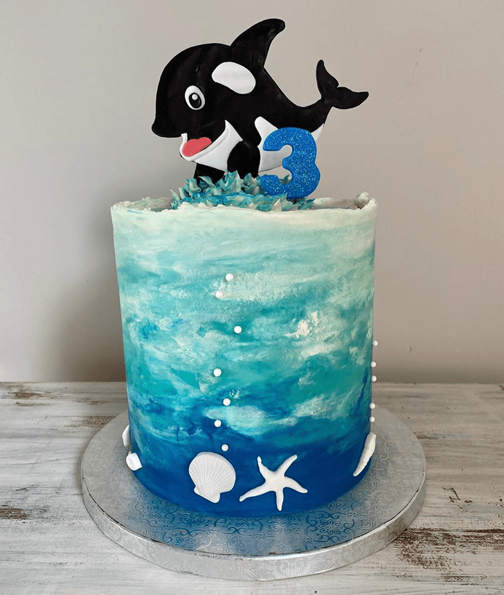 Inviting Whale Cake