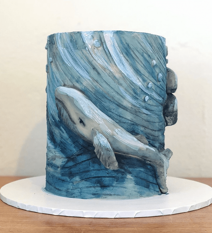 Lovely Whale Cake Design