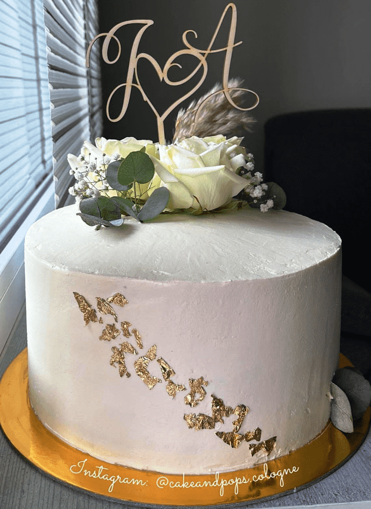 Stunning White Rose Cake