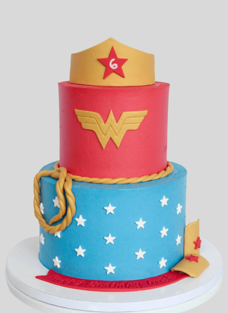 Delightful Wonder Woman Cake