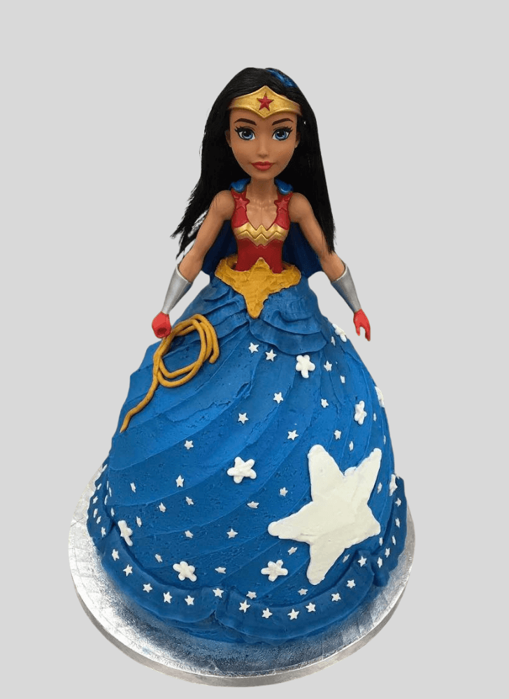 Enthralling Wonder Woman Cake