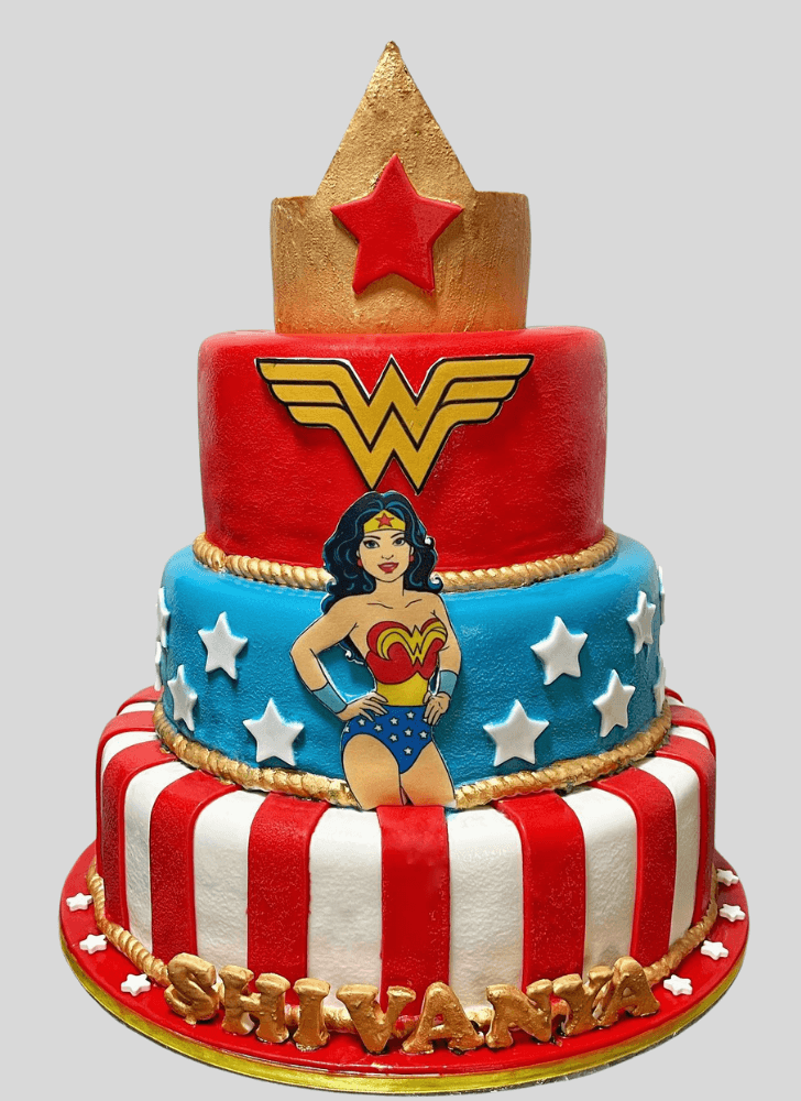 Exquisite Wonder Woman Cake