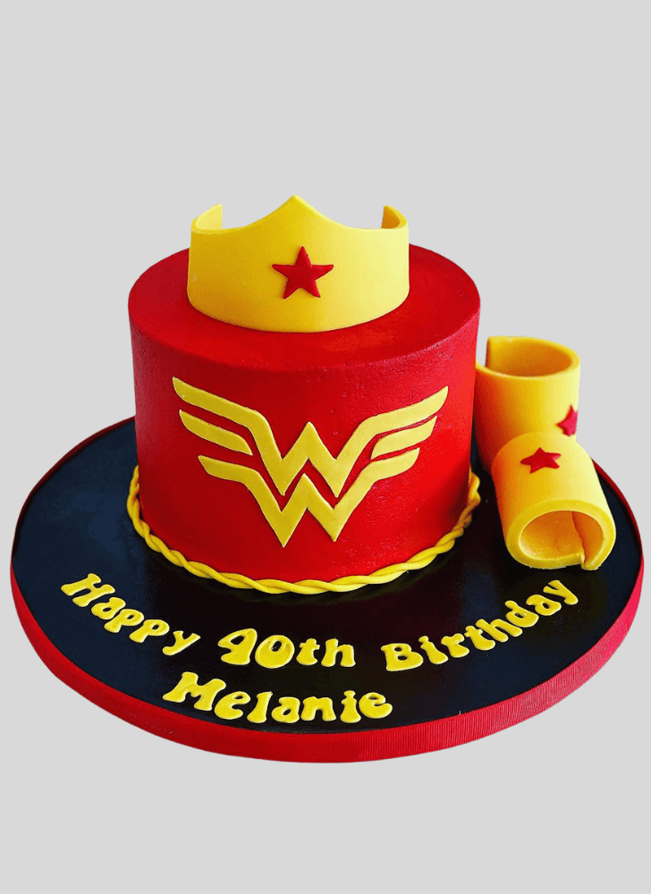 Pleasing Wonder Woman Cake