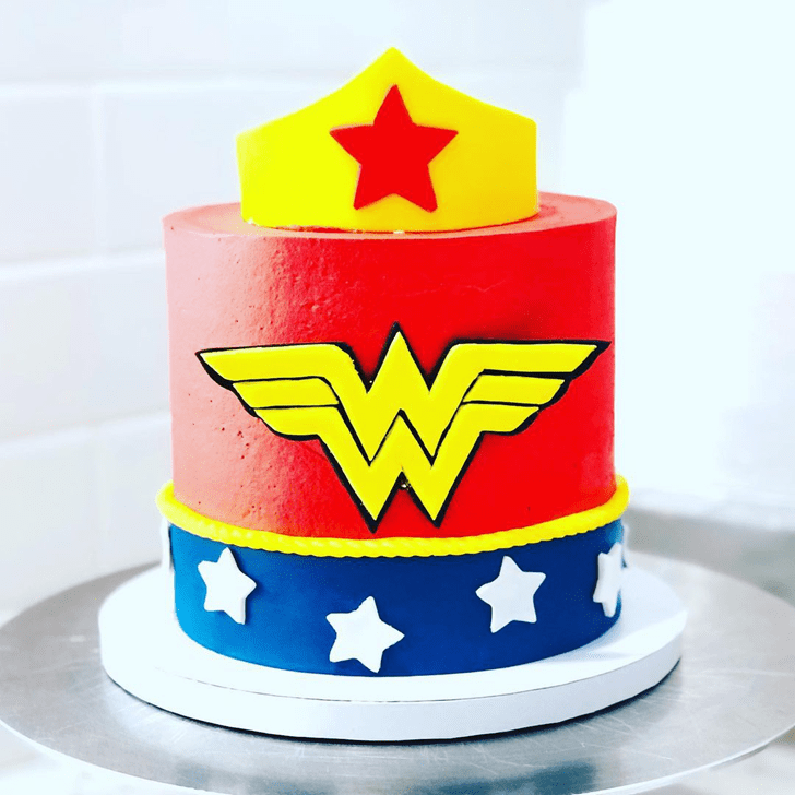 Delightful Wonder Woman Cake