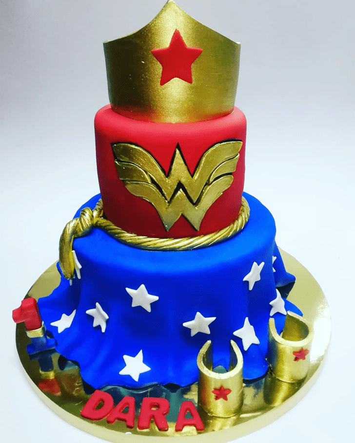 Enticing Wonder Woman Cake