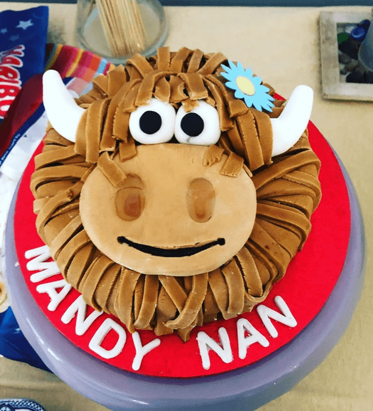 Brown Yak Cake with Red Base