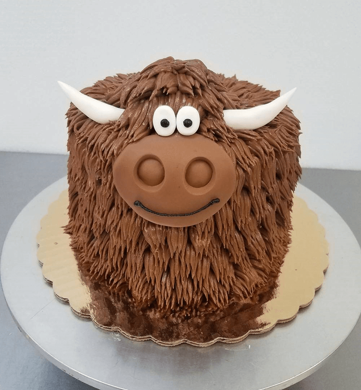 Brown Fluffy Yak Cake