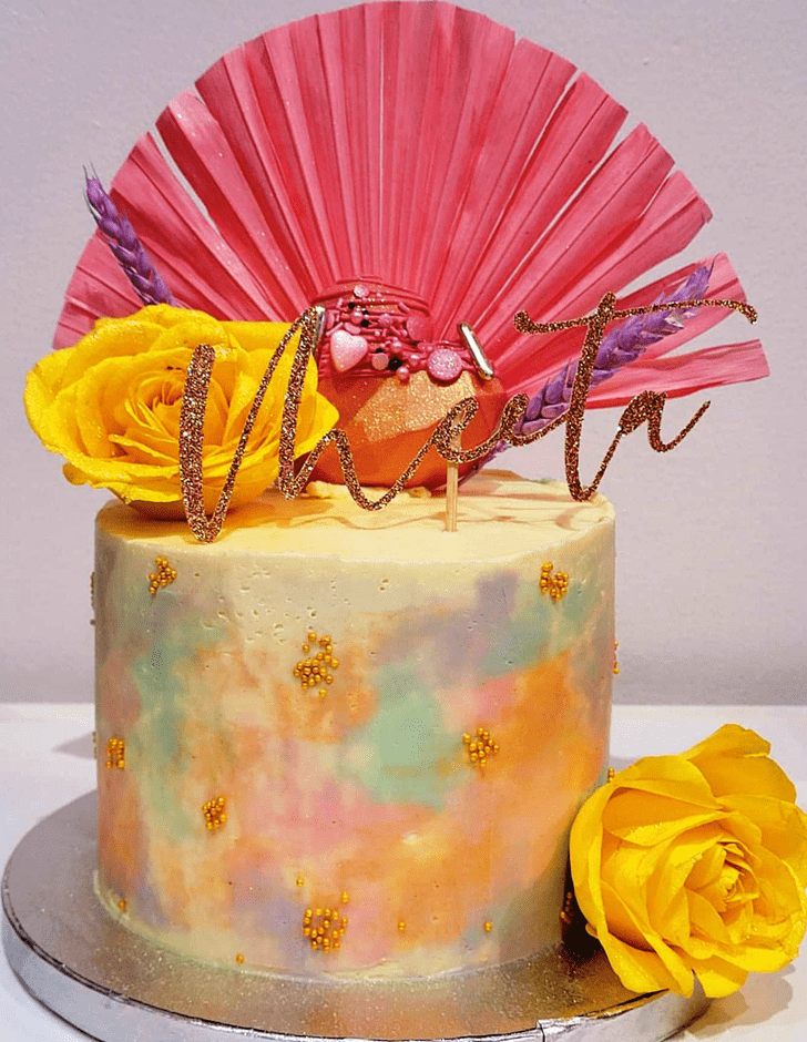 Adorable Yellow Rose Cake
