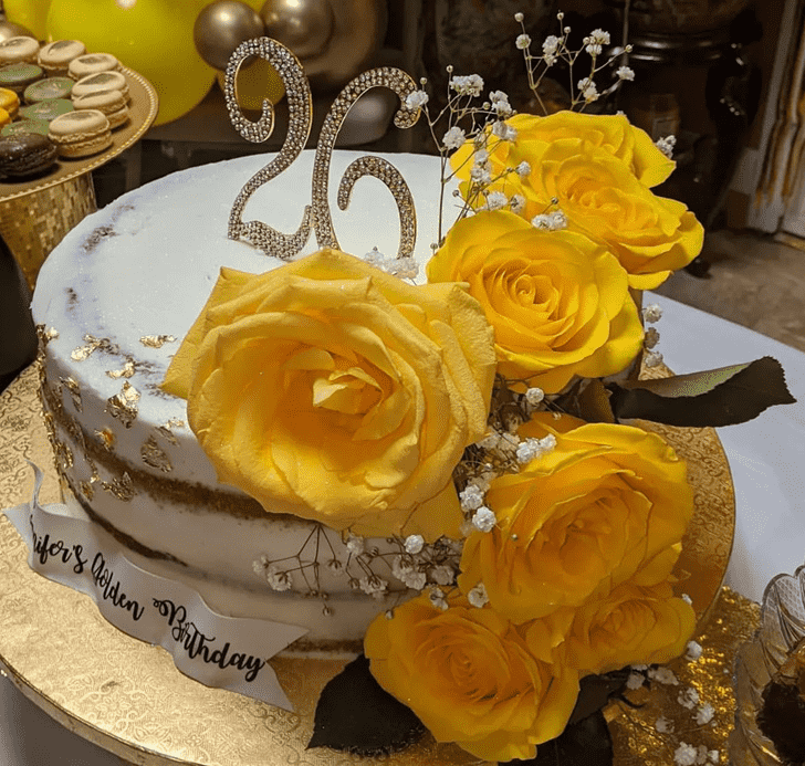 Excellent Yellow Rose Cake