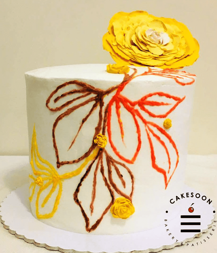 Fair Yellow Rose Cake